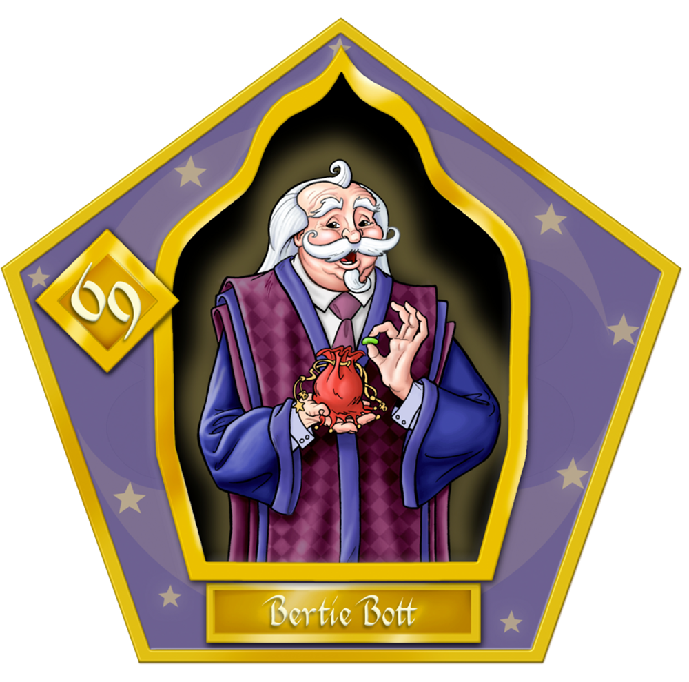  carta della rana di cioccolato al numero 69 - Bertie Bott