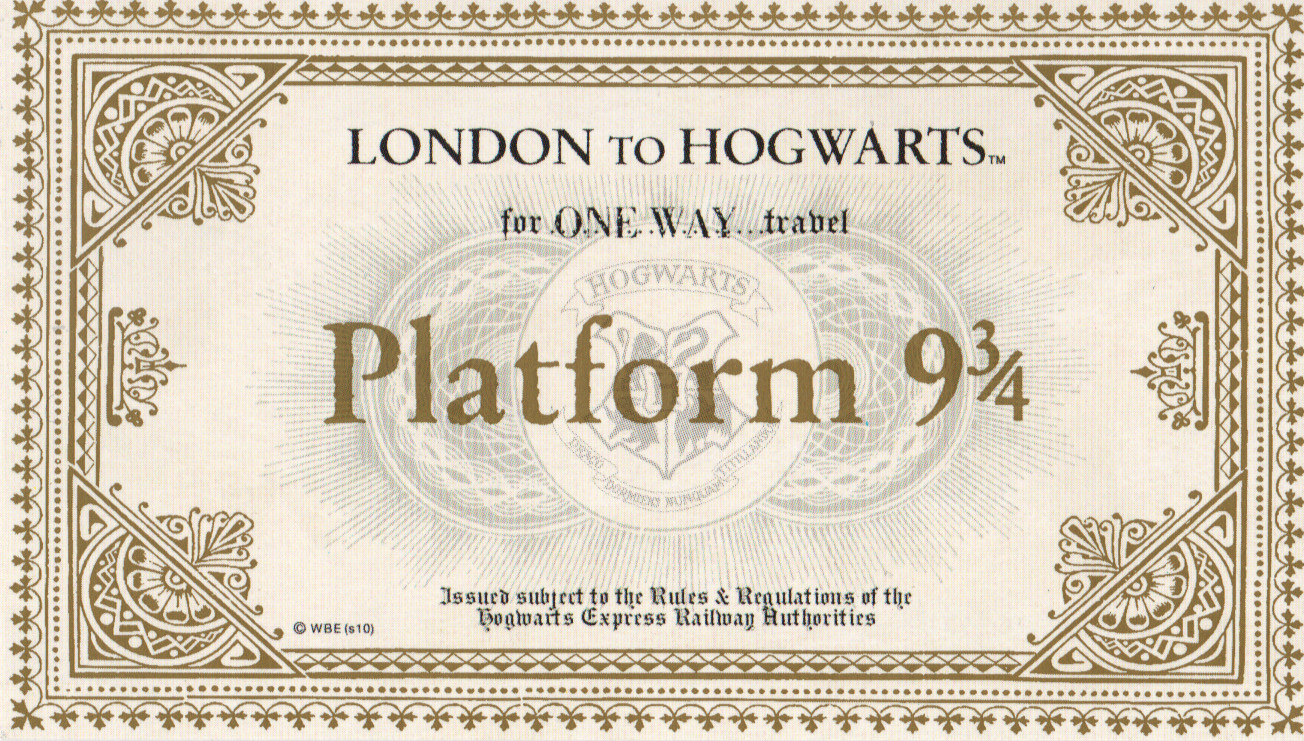 Il biglietto di viaggio dell'Hogwarts Express