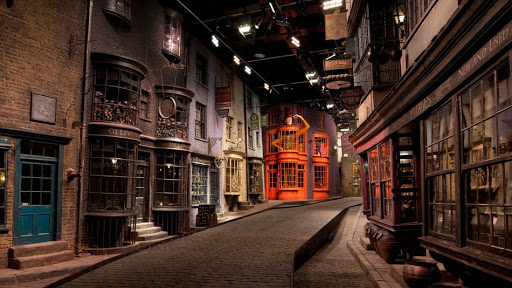 Diagon Alley ad Orlando negli U.S.A. di Notte