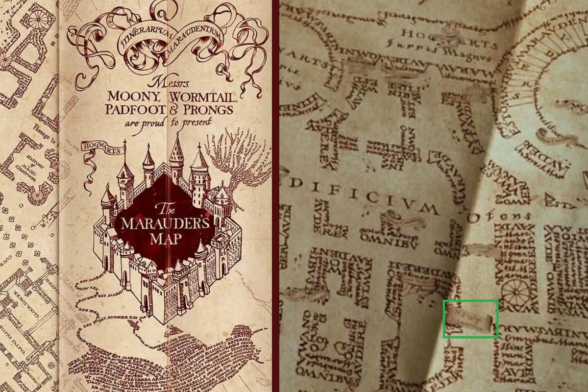 Storia e Magia - Harry Potter - Espositore Mappa del Malandrino
